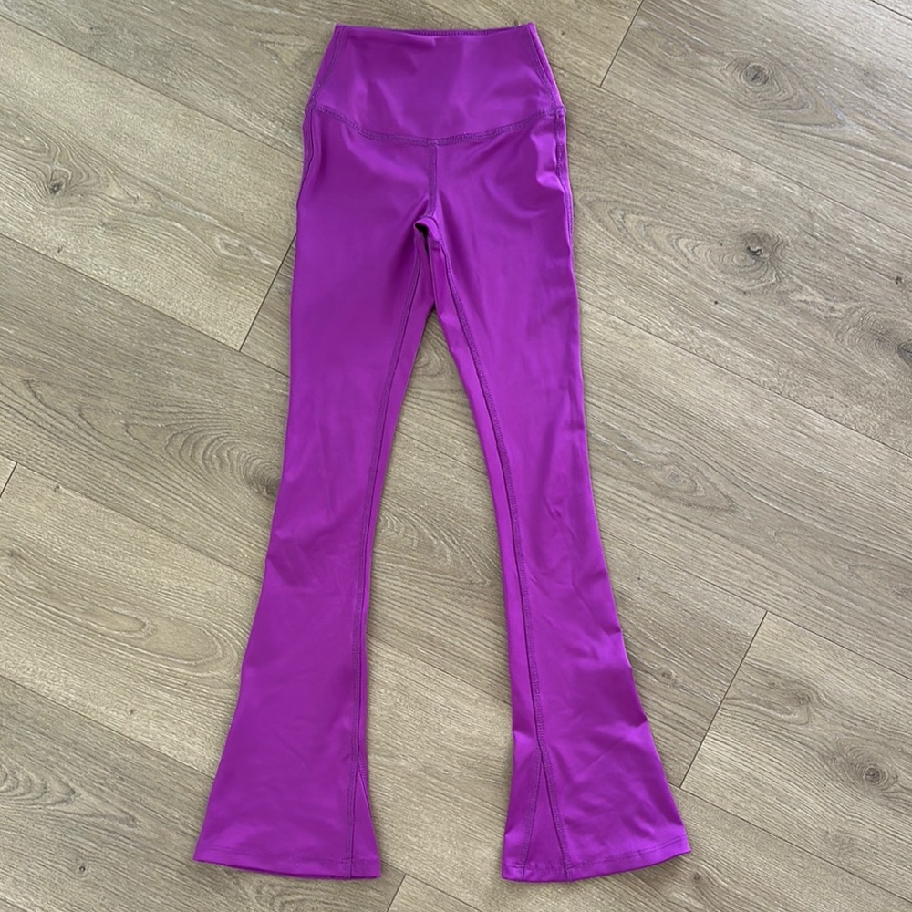 Girls Tiger Friday Grape Purple Girls Flare Leggings for Dance